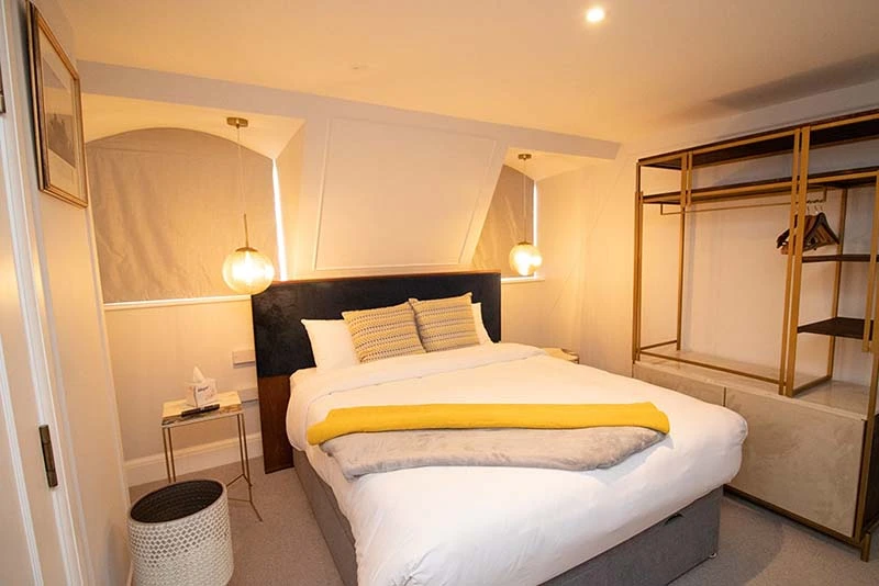 Comfortable Hotel Room Offering a Private Tea Nook